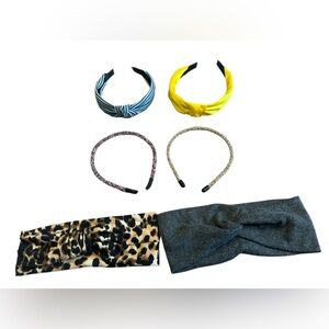 Women’s Headband Bundle Knot Rhinestone Leopard Twist Clean Preppy Coquette Set